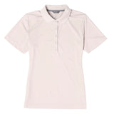 Front View of Brown Women's DADE Short Sleeve Polo plain