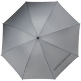 Front View of Gray 60" Manual Golf Umbrella plain