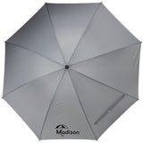 Front View of Gray 60" Manual Golf Umbrella
