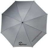 Front View of Gray 60" Manual Golf Umbrella