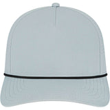 Front View of Gray Cap America Summit Perforated Cap with Rope plain