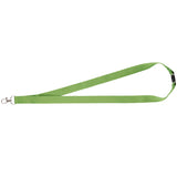 Front View of Green Lanyard with Lobster Clip plain