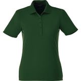 Front View of Green Women's DADE Short Sleeve Polo plain