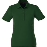 Front View of Green Women's DADE Short Sleeve Polo plain