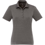 Front View of Grey Women's DADE Short Sleeve Polo plain
