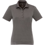 Front View of Grey Women's DADE Short Sleeve Polo plain
