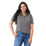 Front View of Grey Women's DADE Short Sleeve Polo