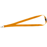 Front View of Orange Lanyard with Lobster Clip plain