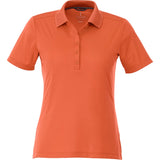 Front View of Orange Women's DADE Short Sleeve Polo plain
