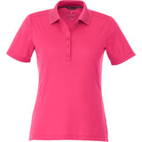 Front View of Pink Women's DADE Short Sleeve Polo plain