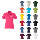 Front View of Pink Women's DADE Short Sleeve Polo