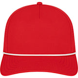 Front View of Red Cap America Summit Perforated Cap with Rope plain