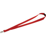 Front View of Red Lanyard with Lobster Clip plain