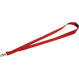 Front View of Red Lanyard with Lobster Clip plain