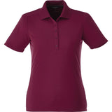 Front View of Red Women's DADE Short Sleeve Polo plain