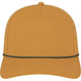 Front View of Tan Cap America Summit Perforated Cap with Rope plain