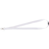 Front View of White Lanyard with Lobster Clip plain