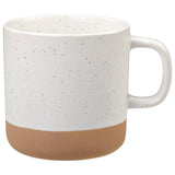 Front View of White Santos 12oz Ceramic Mug plain