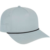 Gray Cap America Summit Perforated Cap with Rope plain