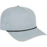 Gray Cap America Summit Perforated Cap with Rope plain