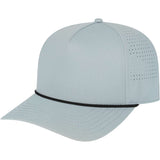Gray Cap America Summit Perforated Cap with Rope plain