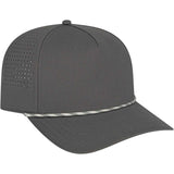 Grey Cap America Summit Perforated Cap with Rope plain
