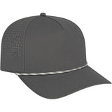 Grey Cap America Summit Perforated Cap with Rope plain