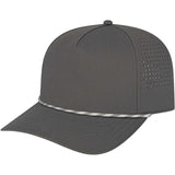 Grey Cap America Summit Perforated Cap with Rope plain