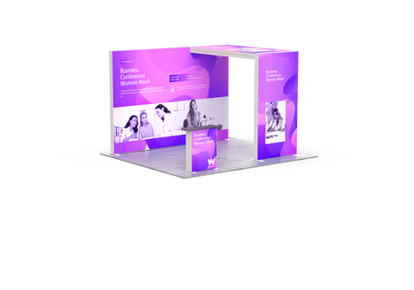 10ft Backlit Lightbox Display - Kit 1 — kit hero, full booth setup