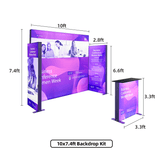 10ft Backlit Lightbox Display - Kit 3 — opposite angle