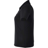 Left View of Black Women's DADE Short Sleeve Polo plain