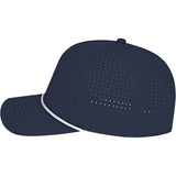 Left View of Blue Cap America Summit Perforated Cap with Rope plain