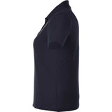 Left View of Blue Women's DADE Short Sleeve Polo plain