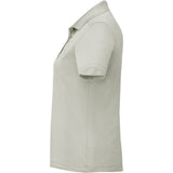 Left View of Brown Women's DADE Short Sleeve Polo plain