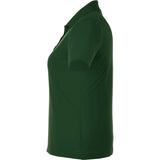 Left View of Green Women's DADE Short Sleeve Polo plain