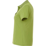 Left View of Green Women's DADE Short Sleeve Polo plain