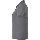 Left View of Grey Women's DADE Short Sleeve Polo plain
