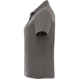 Left View of Grey Women's DADE Short Sleeve Polo plain