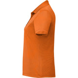 Left View of Orange Women's DADE Short Sleeve Polo plain