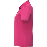 Left View of Pink Women's DADE Short Sleeve Polo plain