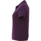 Left View of Purple Women's DADE Short Sleeve Polo plain