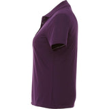 Left View of Purple Women's DADE Short Sleeve Polo plain