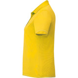 Left View of Yellow Women's DADE Short Sleeve Polo plain