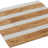 Natural Marble and Bamboo Coaster Set