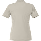 Rear View of Brown Women's DADE Short Sleeve Polo plain