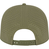 Rear View of Green Cap America Summit Perforated Cap with Rope plain