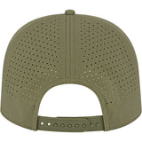 Rear View of Green Cap America Summit Perforated Cap with Rope plain