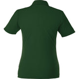 Rear View of Green Women's DADE Short Sleeve Polo plain