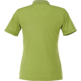 Rear View of Green Women's DADE Short Sleeve Polo plain