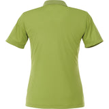 Rear View of Green Women's DADE Short Sleeve Polo plain